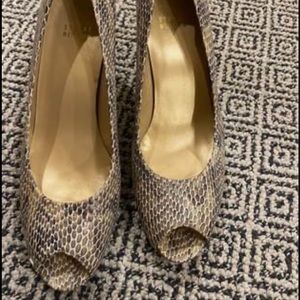 Stuart weitzman snake skin heels